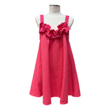 Abito prendisole in nido ape con intaglio