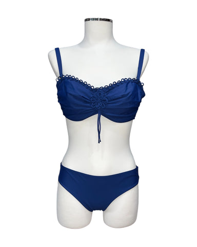 Bikini a fascia con ferretto ed applicazione fiore in lycra| Bernè - PMC Portici