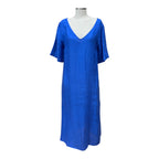Abito lungo in lino con ricamo ad intaglio | Dadì - PMC Portici