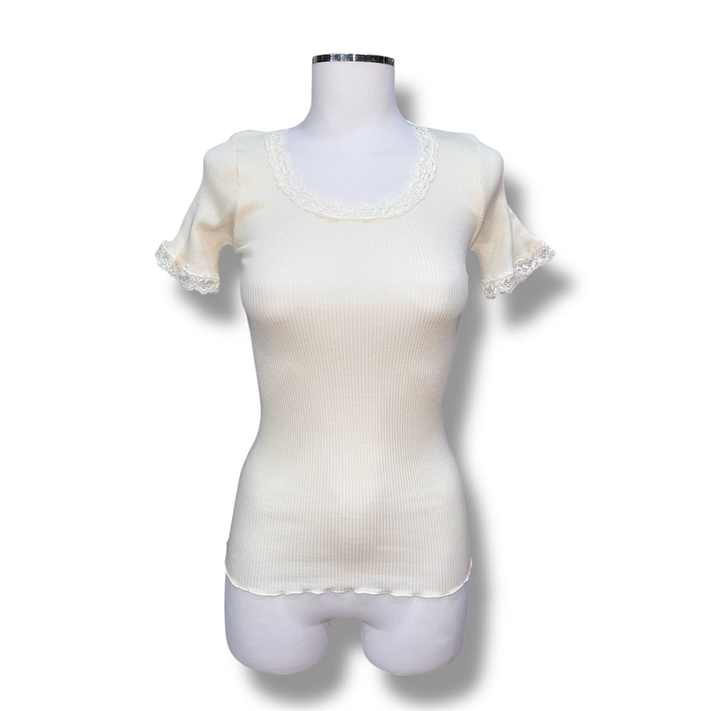 Maglia mezza manica con pizzo + colori