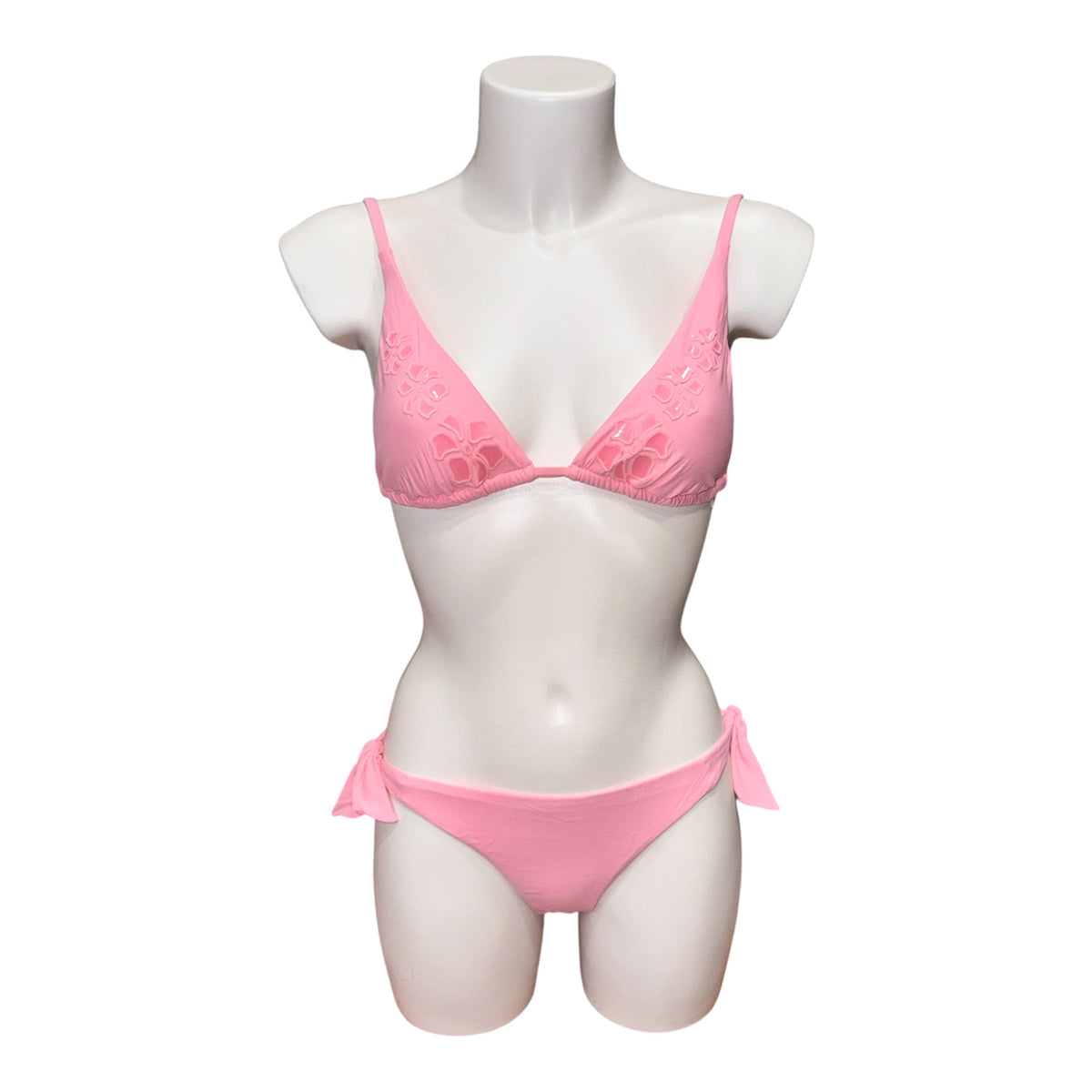 Bikini a triangolo con applicazione petali | Olivia Pink - PMC Portici