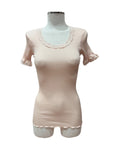 Maglia mezza manica con pizzo