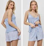 Pigiama corto fantasia fiorellini con bretelline  | Aruelle - PMC Portici