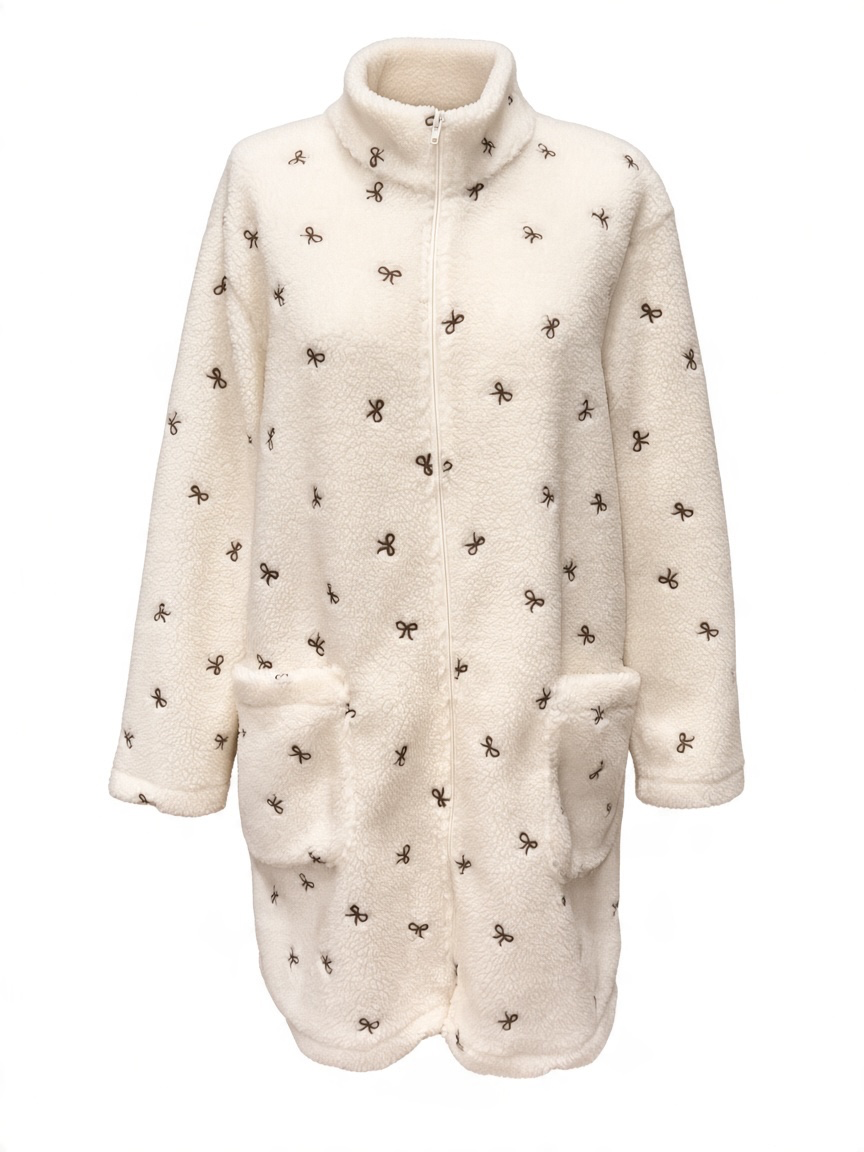 Vestaglia in pile con zip