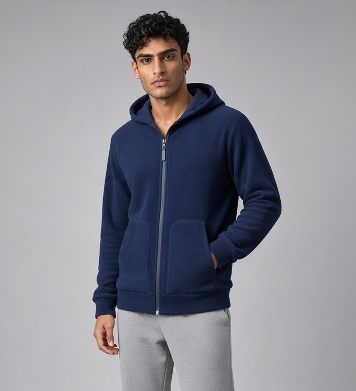 Giubbino da uomo in pile con zip | MARYHOME - PMC Portici
