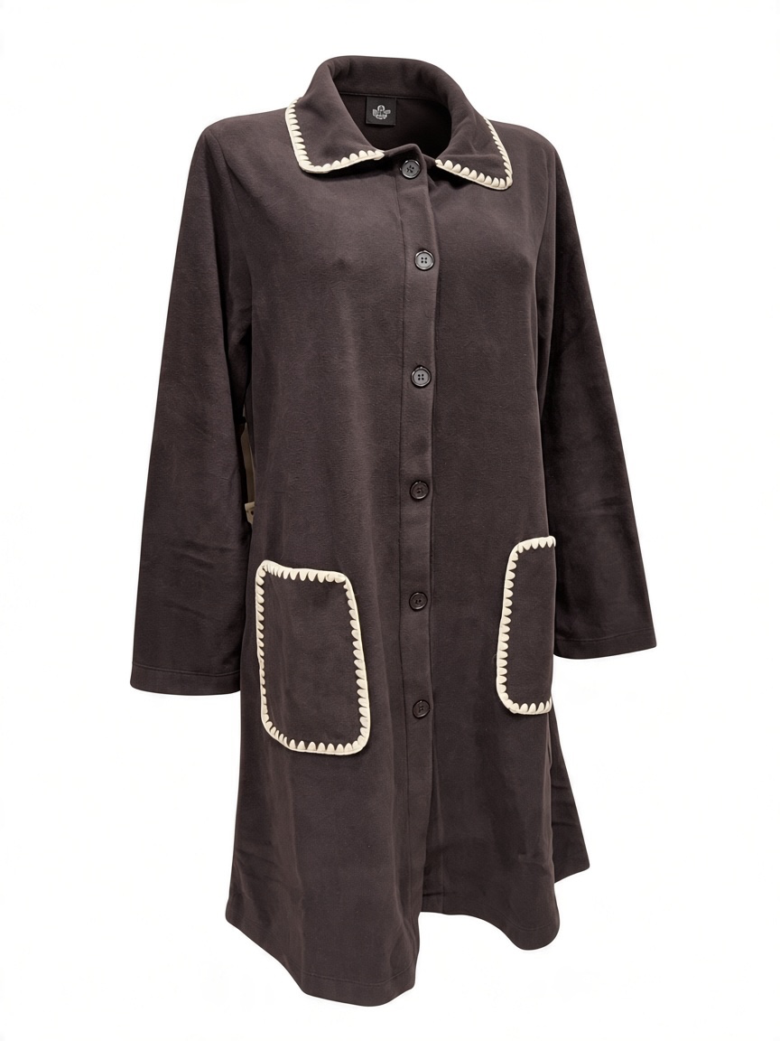 Vestaglia con colletto e bottoni in pile | Maryhome - PMC Portici
