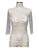 T-shirt in tulle e macramè | Raffaela d'Angelo - PMC Portici


