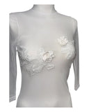 T-shirt in tulle e macramè | Raffaela d'Angelo - PMC Portici


