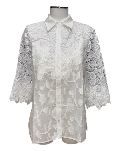 Camicia in pizzo e macramé | Raffaela d'Angelo - PMC Portici