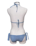 Bikini denim con intaglio laser | Raffaela d'Angelo - PMC Portici