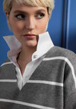 Maglia a righe scollo a V | Caterina D. - PMC Portici