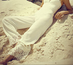 Pantaloni in maglia con pizzo | TWINSET - PMC Portici