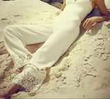 Pantaloni in maglia con pizzo | TWINSET - PMC Portici