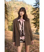 Giacca blazer in panno velour