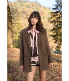 Giacca blazer in panno velour