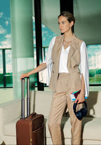 Gilet in misto lino con cintura | TWINSET - PMC Portici
