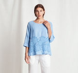 Blusa con applicazione di macramè | Dadì - PMC Portici