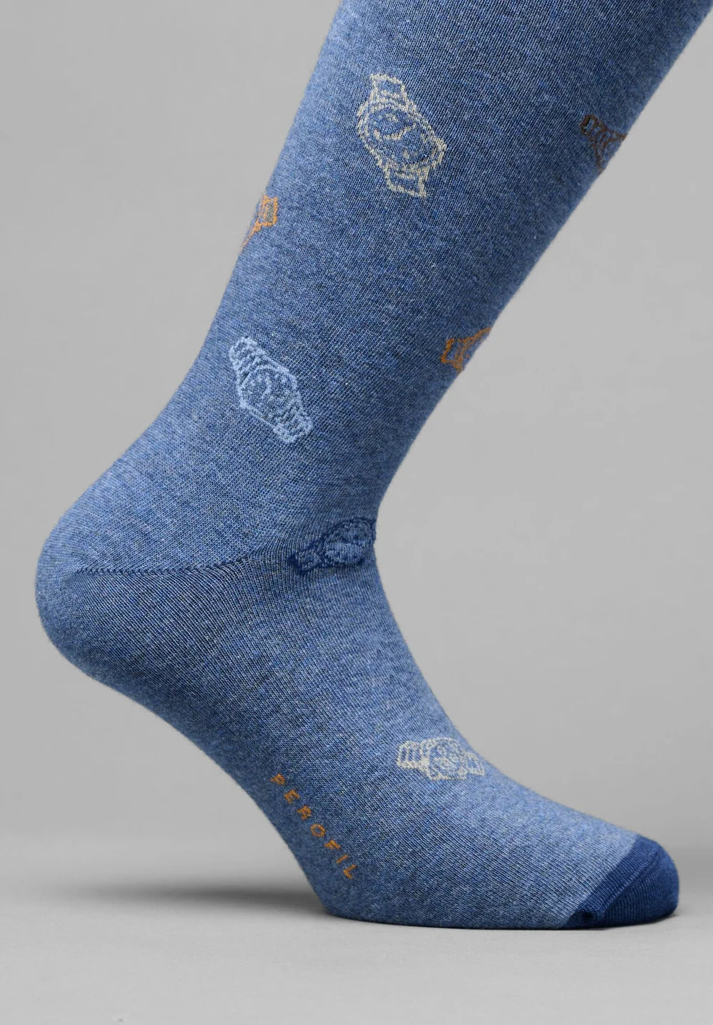 Calza Lunga in Cotone Fantasia Orologi | Perofil - PMC Portici