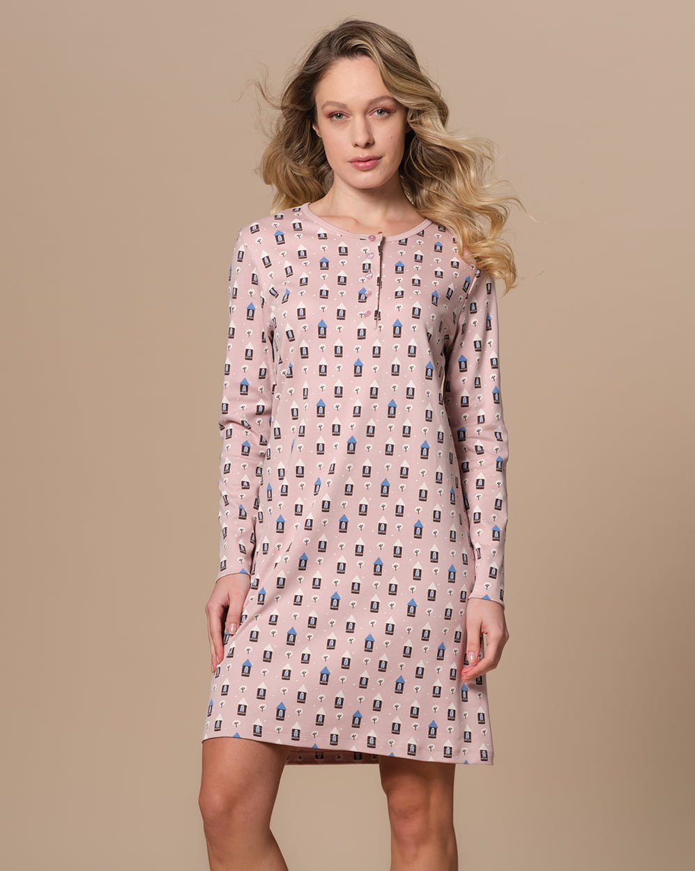 Camicia da notte casine | Pepita - PMC Portici

