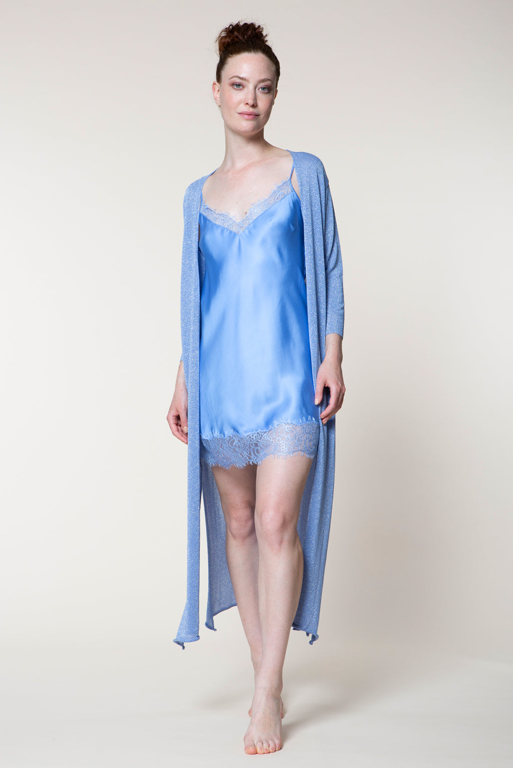 Cardigan lungo a rete lurex | Pepita - PMC Portici