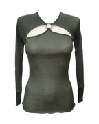 Maglia girocollo con ritagli
