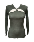 Maglia girocollo con ritagli