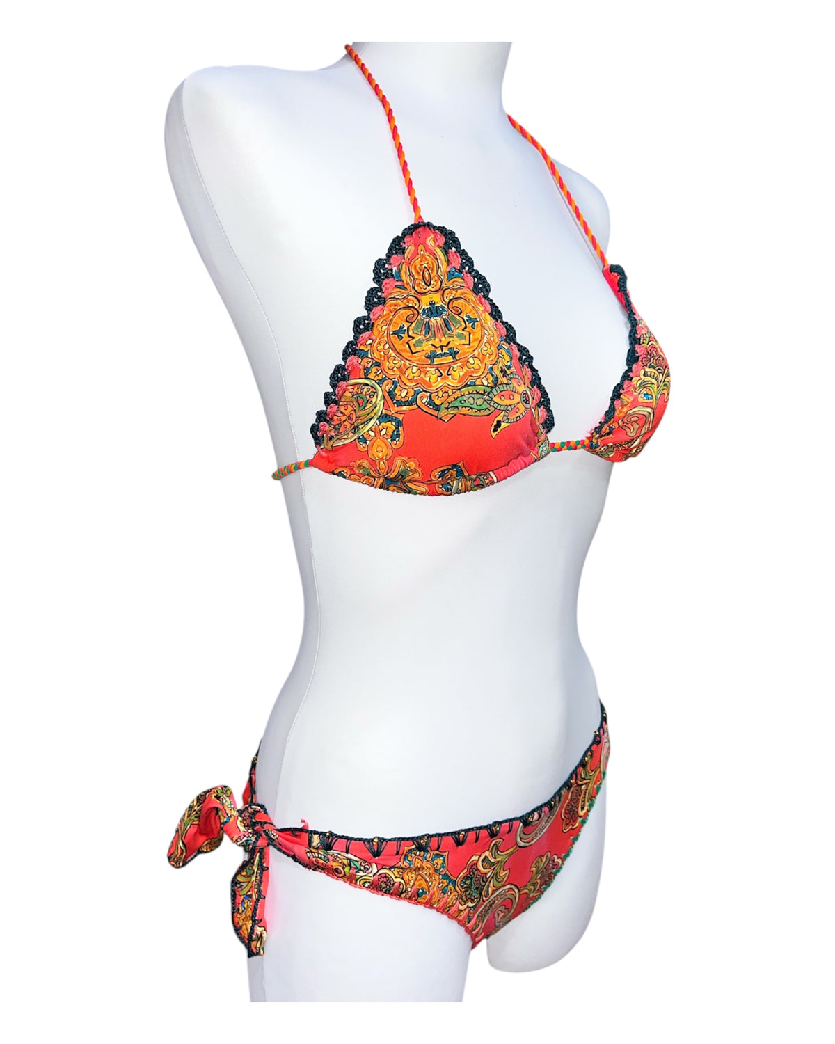Bikini a triangolo con impunture ad uncinetto | Laetitia Beachwear - PMC Portici