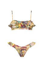 Bikini a fascia fantasia patchwork con volant | Watercult - PMC Portici