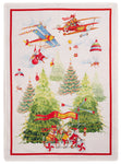Canovaccio Natalizio Air Christmas Rosso |Tessitura Toscna-PMC Portici