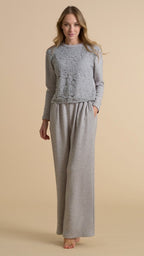 Completo maglia in pizzo e pantalone ampio | Pepita - PMC Portici
