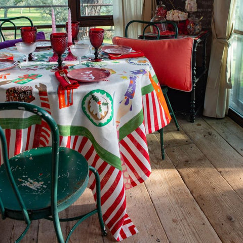 Tovaglia Natalizia Hand On Xmas | Tessitura Toscana - PMC Portici

