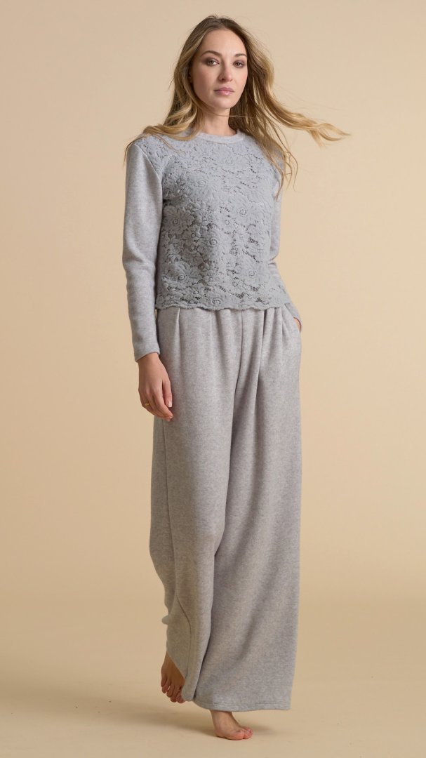 Completo maglia in pizzo e pantalone ampio | Pepita - PMC Portici