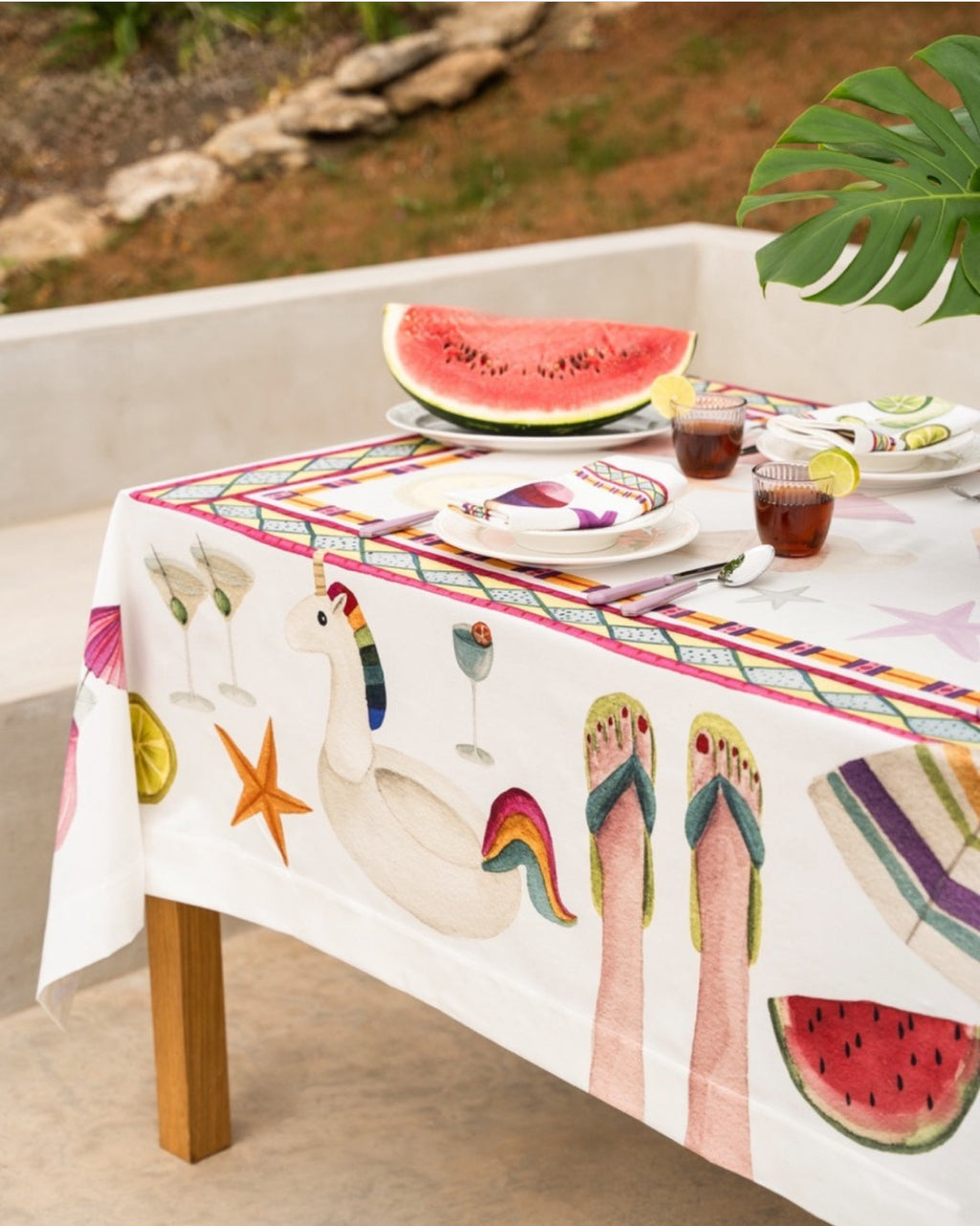Tovaglia cotone antimacchia Summer Party | The Napking - PMC Portici