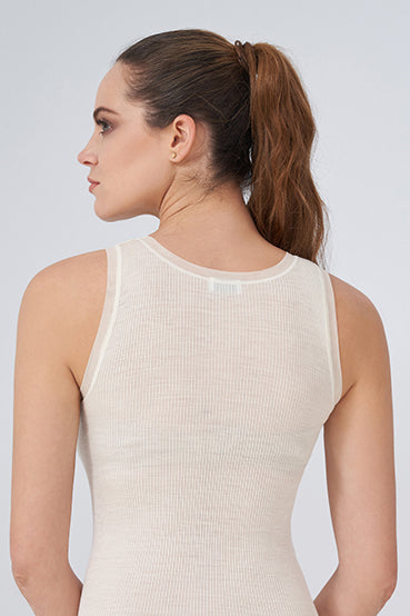Canotta spalla larga con tulle | Fraly - PMC PorticiCanotta spalla larga con tulle | Fraly - PMC Portici