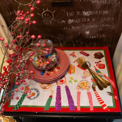 Tovagliette Natalizie Hand On Xmas | Tessitura Toscana - PMC Portici

