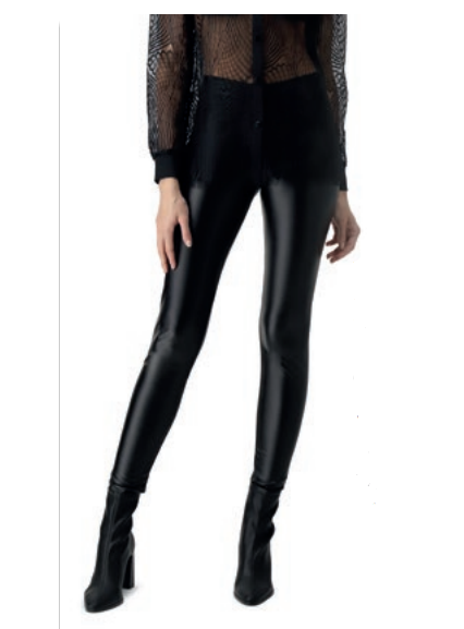 Leggings in Ecopelle di Oro Blu