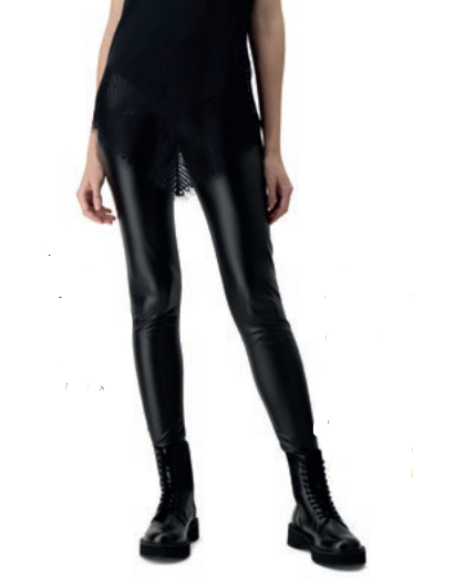 Leggings in Ecopelle di Oro Blu