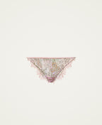 Completino push-up in tulle stampato con brasiliana