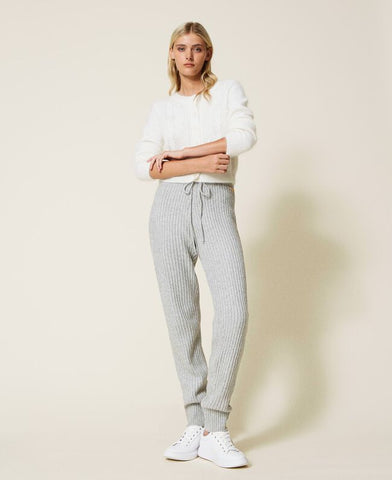 Pantaloni in maglia con trecce | TWINSET