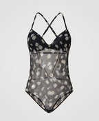 Body in tulle con stampa margherite | TWINSET - PMC Portici