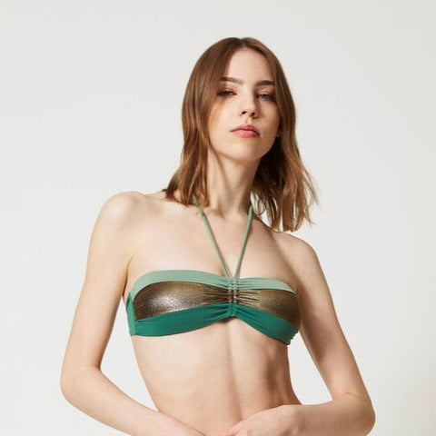 Bikini a fascia con inserti laminati | TWINSET - PMC Portici