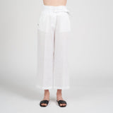 Pantaloni Vita Alta con Cintura di La Fabbrica del Lino. 
