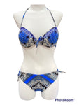 Bikini con coppa push up stampa foulard