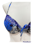 Bikini con coppa push up stampa foulard