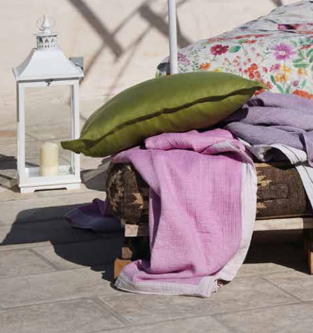 Copriletto Matrimoniale Olbia in Cotone Stropicciato della Tessitura Toscana